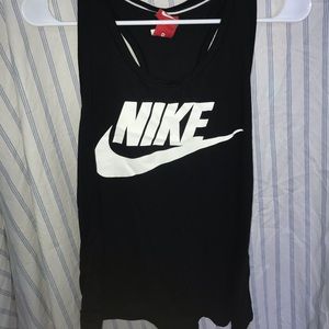 Black Nike razorback tank